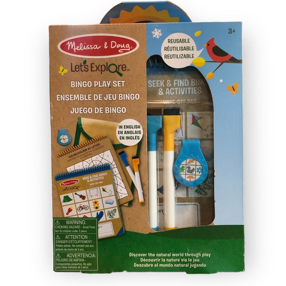 New Melissa & Doug Let's Explore Seek &Find Bingo Play Set Nature Activity